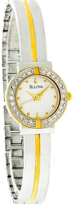 Crystal Vit/Gulguldtonat stål Ø20.6 mm