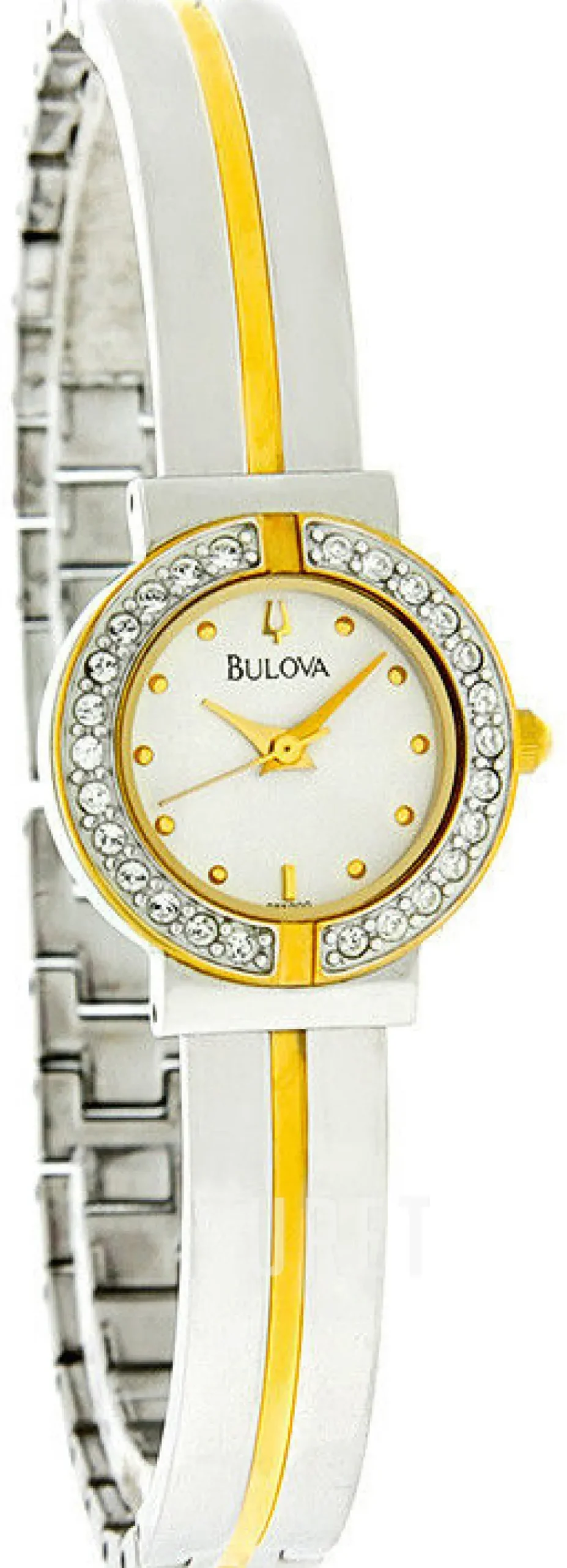 Crystal Vit/Gulguldtonat stål Ø20.6 mm