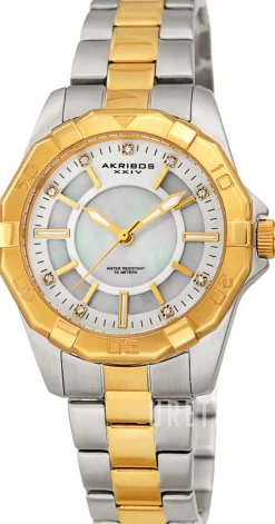 Crystal Vit/Gulguldtonat stål Ø34 mm