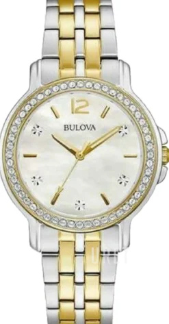 Crystal Vit/Gulguldtonat stål Ø34 mm