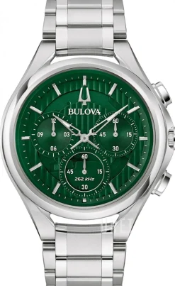 Curv Grön/Stål Ø45 mm