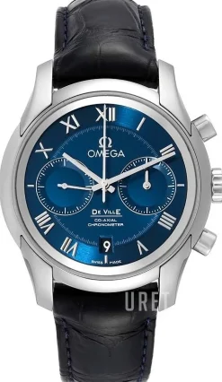 De Ville Co-Axial Chronograph 42mm Blå/Läder Ø42 mm