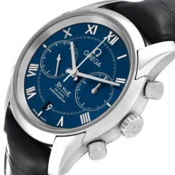 De Ville Co-Axial Chronograph 42mm Blå/Läder Ø42 mm