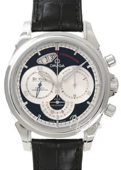De Ville Co-Axial Chronoscope Svart/Läder Ø41 mm