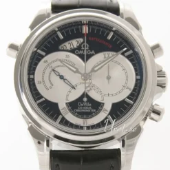 De Ville Co-Axial Rattrapante Svart/Läder Ø41 mm