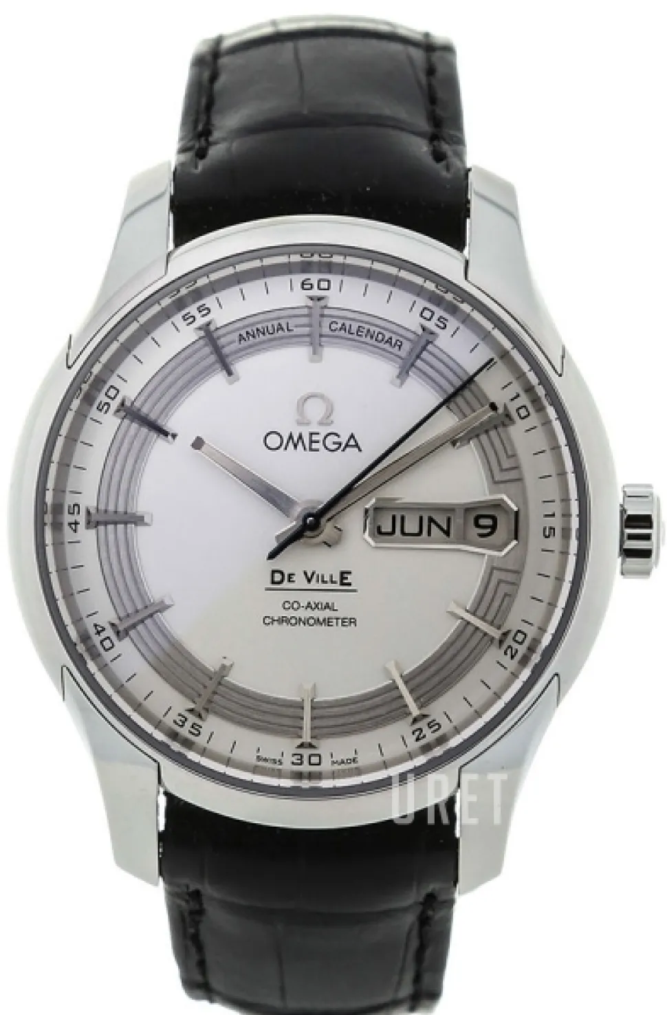 De Ville Hour Vision Co-Axial Annual Calendar 41mm Silverfärgad/Läder Ø41 mm
