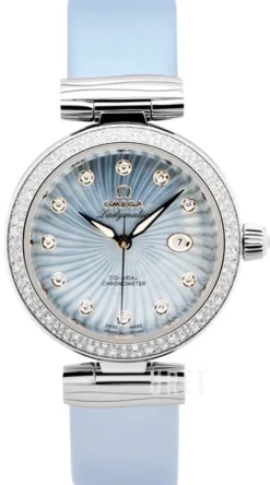 De Ville Ladymatic Co-Axial 34mm Blå/Läder Ø34 mm