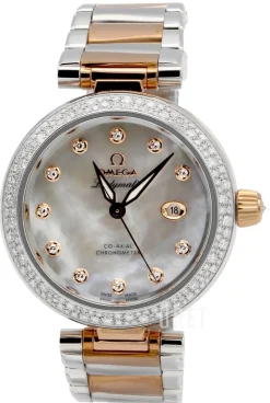 De Ville Ladymatic Co-Axial 34mm Vit/18 karat roséguld Ø34 mm