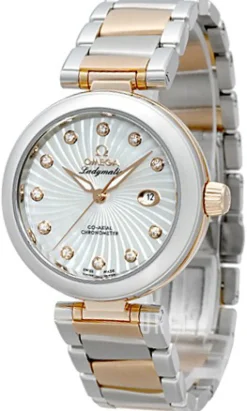 De Ville Ladymatic Co-Axial 34mm Vit/18 karat roséguld Ø34 mm
