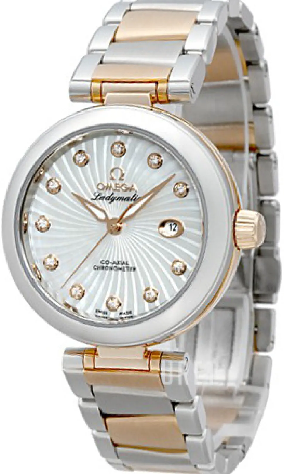 De Ville Ladymatic Co-Axial 34mm Vit/18 karat roséguld Ø34 mm