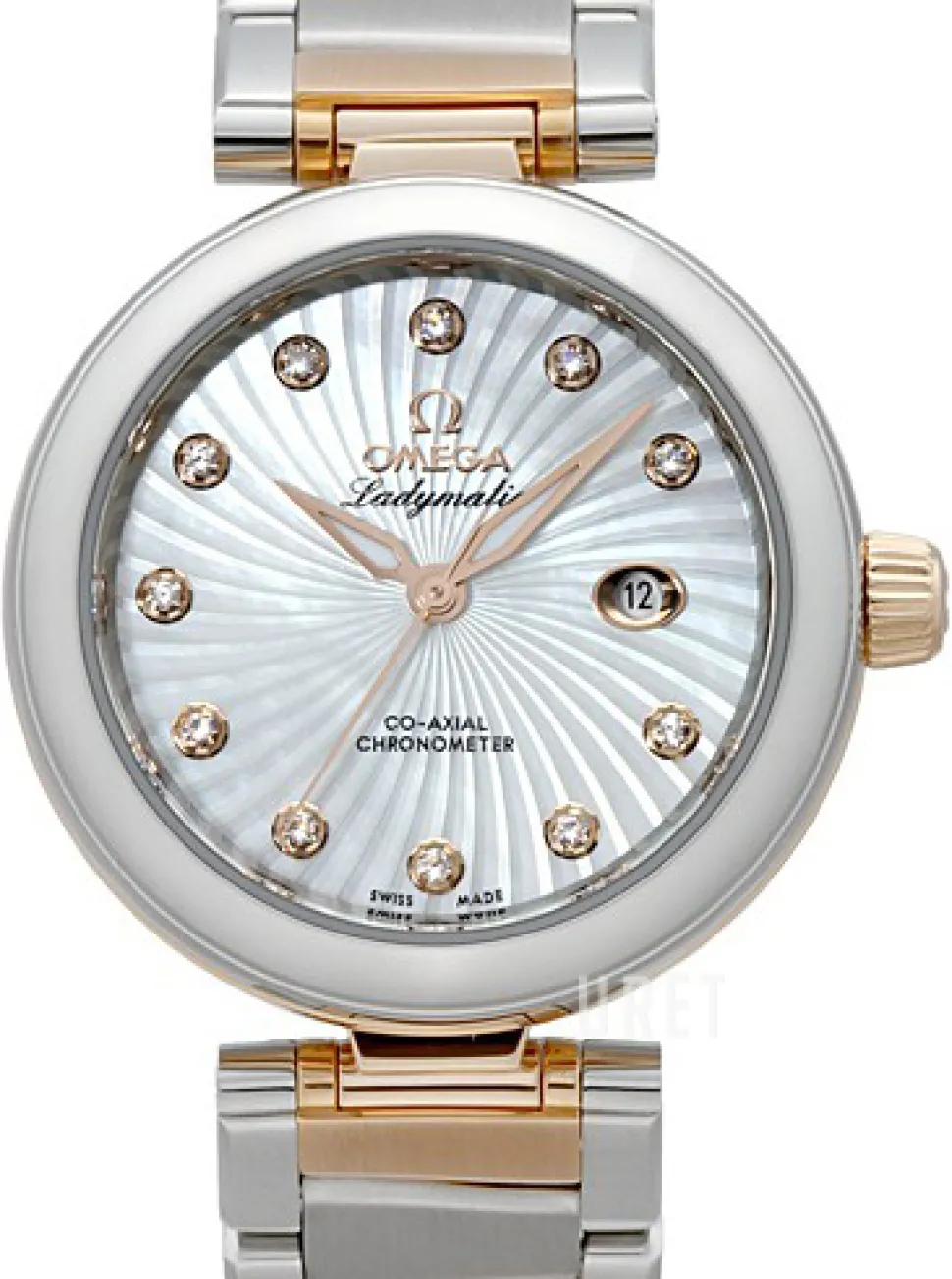 De Ville Ladymatic Co-Axial 34mm Vit/18 karat roséguld Ø34 mm