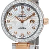 De Ville Ladymatic Co-Axial 34mm Vit/Roséguldstonat stål Ø34 mm