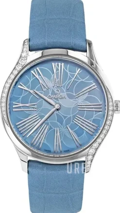 De Ville Mini Tresor Blå/Läder Ø36 mm