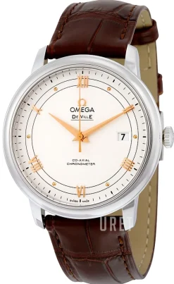 De Ville Prestige Co-Axial 39.5mm Vit/Läder Ø39.5 mm