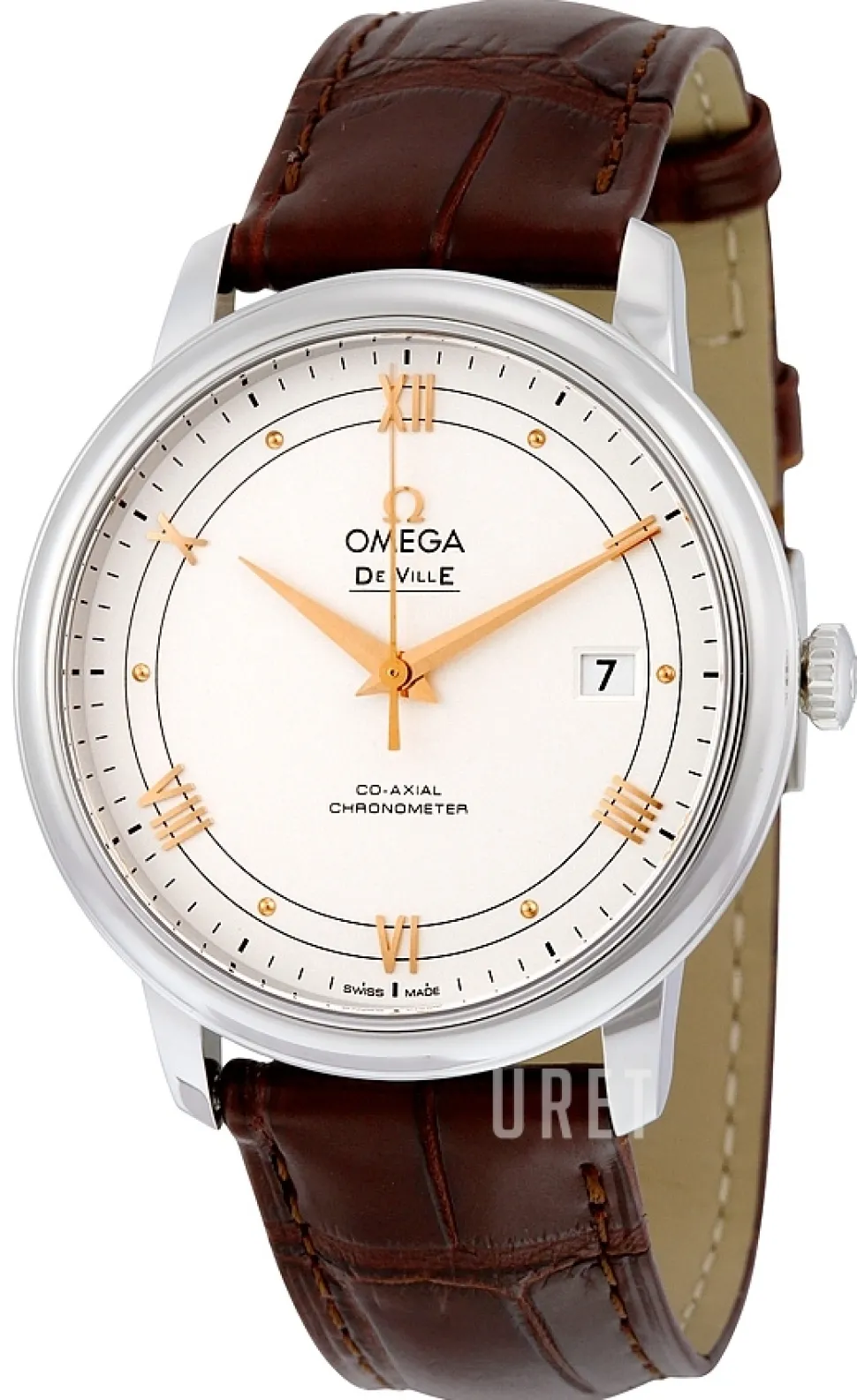 De Ville Prestige Co-Axial 39.5mm Vit/Läder Ø39.5 mm