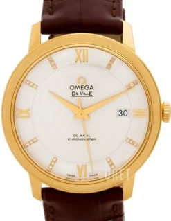 De Ville Prestige Co-Axial 39.5mm Silverfärgad/Läder Ø39.5 mm