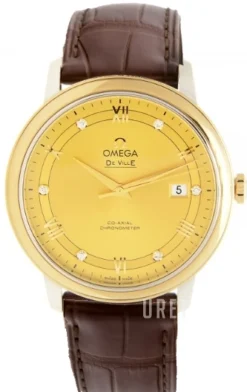 De Ville Prestige Co-Axial 39.5mm Guld/Läder Ø39.5 mm