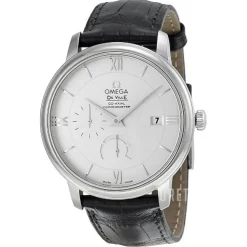 De Ville Prestige Co-Axial Power Reserve 39.5mm Silverfärgad/Läder Ø39.5 mm