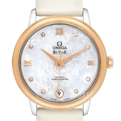 De Ville Prestige Co-Axial 32.7mm Vit/Läder Ø32.7 mm