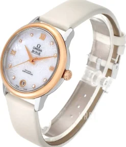 De Ville Prestige Co-Axial 32.7mm Vit/Läder Ø32.7 mm