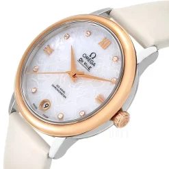 De Ville Prestige Co-Axial 32.7mm Vit/Läder Ø32.7 mm