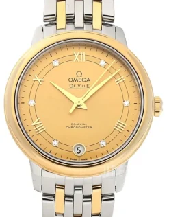 De Ville Prestige Co-Axial 32.7mm Champagnefärgad/18 karat gult guld Ø32.7 mm