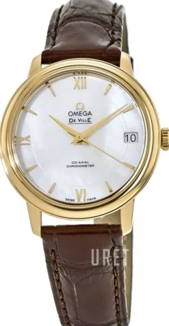 De Ville Prestige Co-Axial 32.7mm Vit/Läder Ø32.7 mm