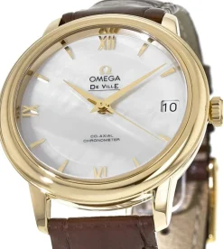 De Ville Prestige Co-Axial 32.7mm Vit/Läder Ø32.7 mm