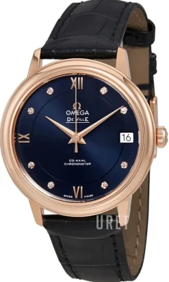 De Ville Prestige Co-Axial 32.7mm Blå/Läder Ø32.7 mm