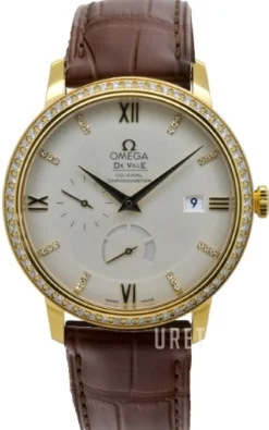 De Ville Prestige Co-Axial Power Reserve 39.5mm Silverfärgad/Läder Ø39.5 mm