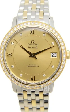 De Ville Prestige Co-Axial 32.7mm Champagnefärgad/Stål Ø32.7 mm