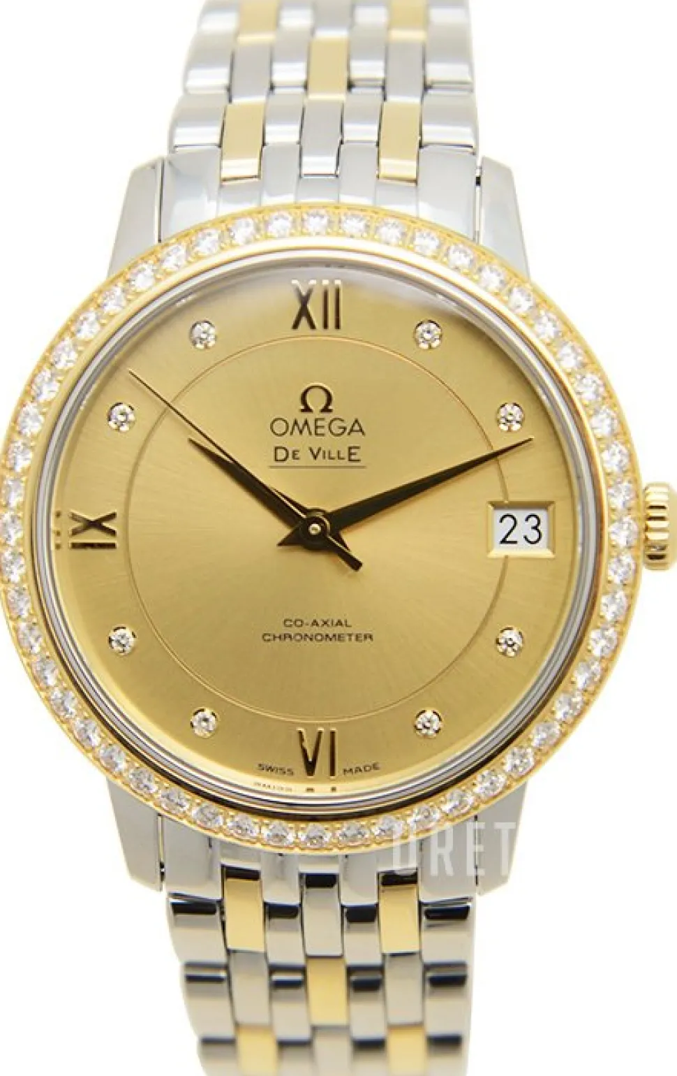 De Ville Prestige Co-Axial 32.7mm Champagnefärgad/Stål Ø32.7 mm