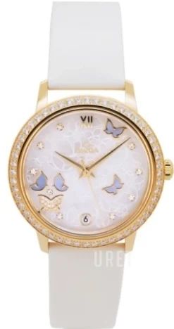 De Ville Prestige Co-Axial 32.7mm Vit/Läder Ø32.7 mm