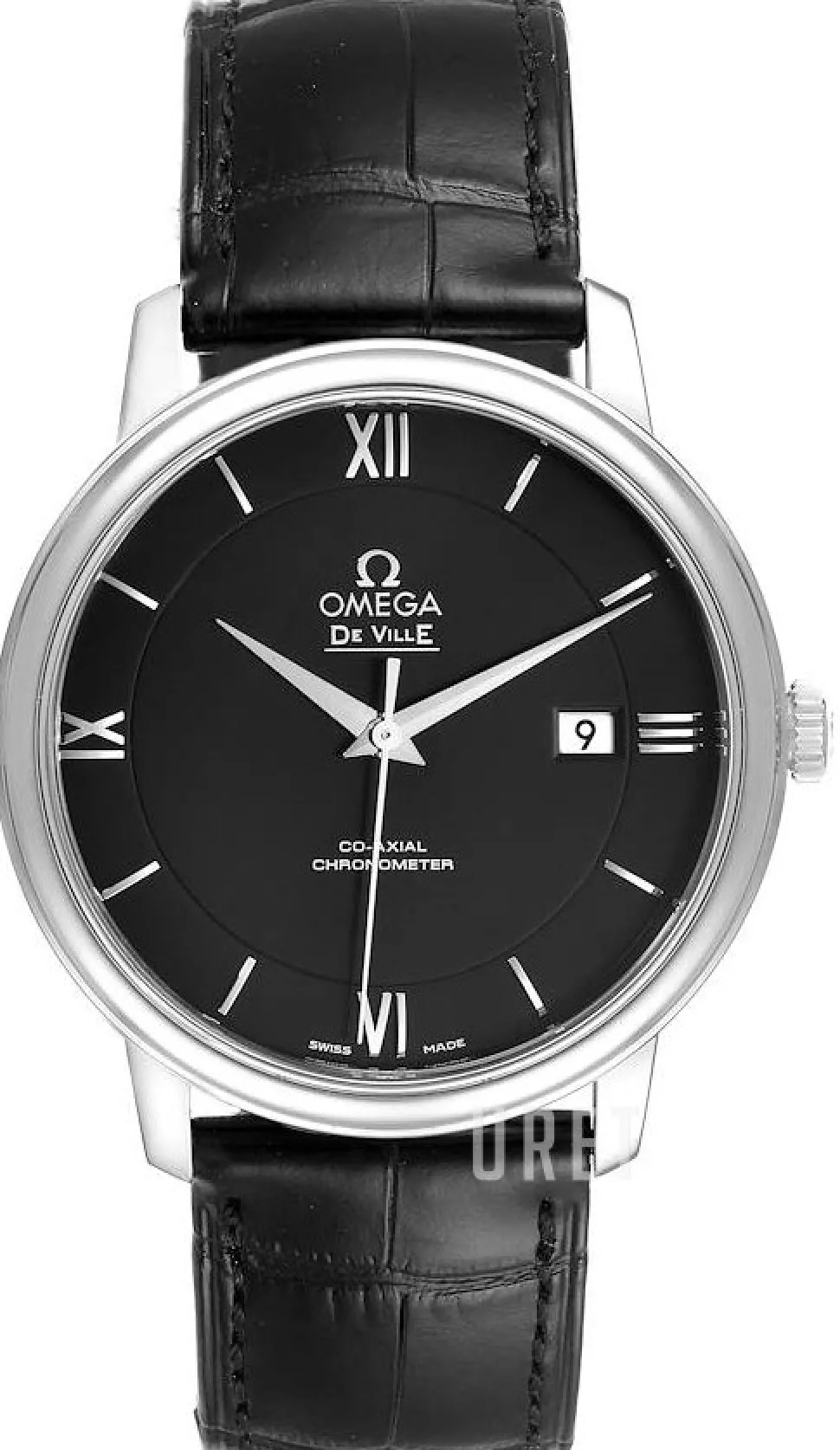 De Ville Prestige Co-Axial 39.5mm Svart/Läder Ø39.5 mm