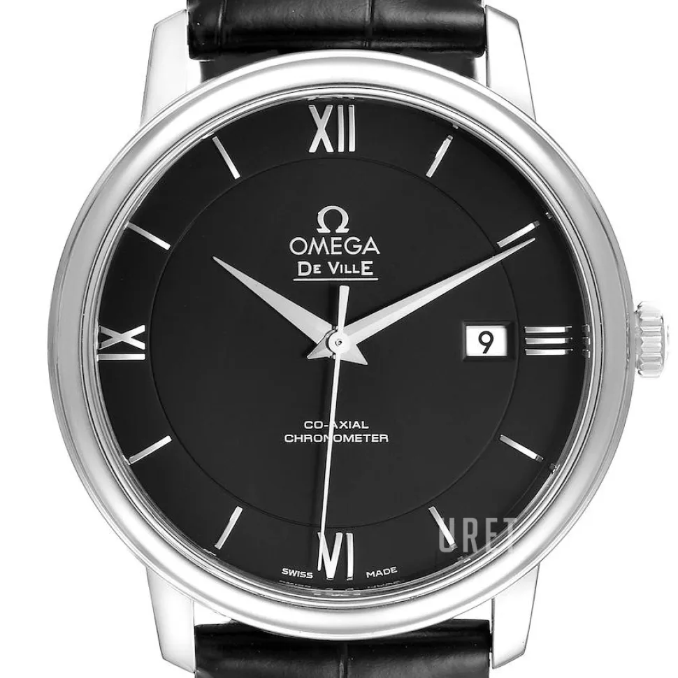 De Ville Prestige Co-Axial 39.5mm Svart/Läder Ø39.5 mm