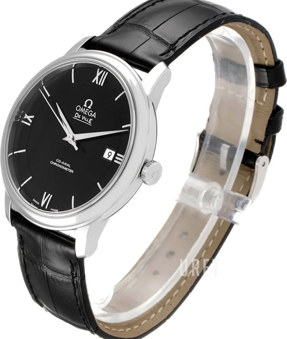 De Ville Prestige Co-Axial 39.5mm Svart/Läder Ø39.5 mm