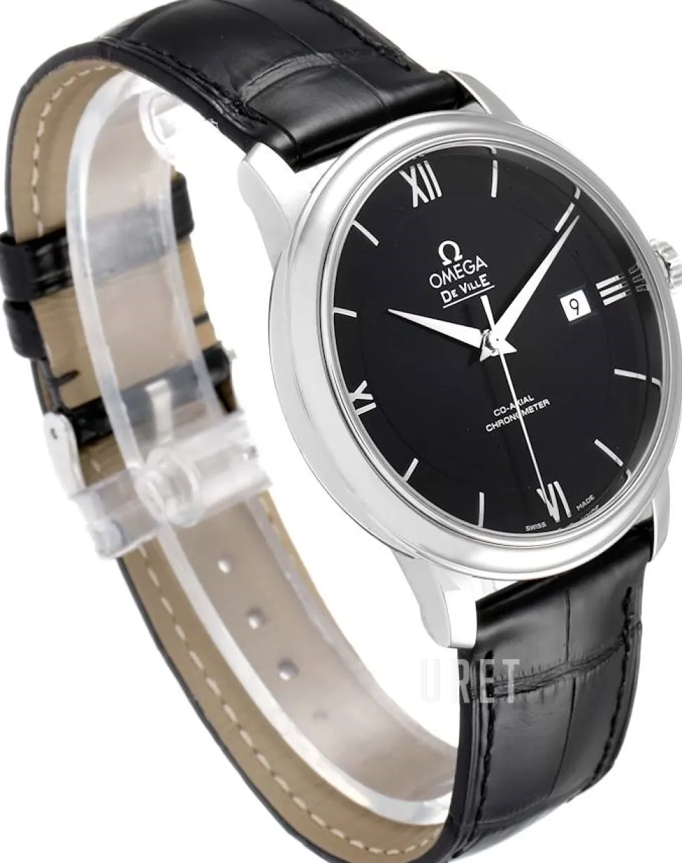 De Ville Prestige Co-Axial 39.5mm Svart/Läder Ø39.5 mm