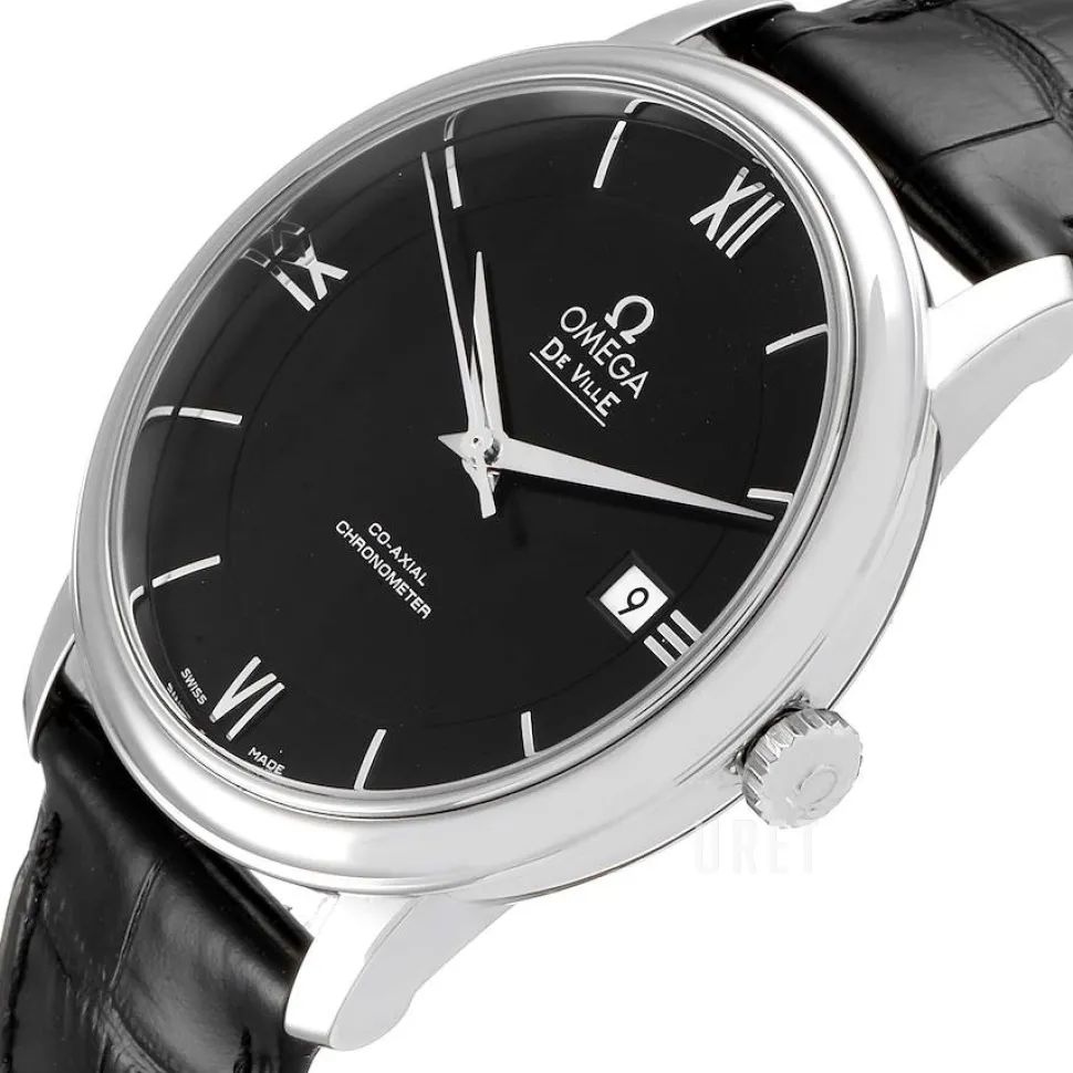 De Ville Prestige Co-Axial 39.5mm Svart/Läder Ø39.5 mm