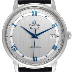 De Ville Prestige Co-Axial 39.5mm Silverfärgad/Läder Ø39.5 mm