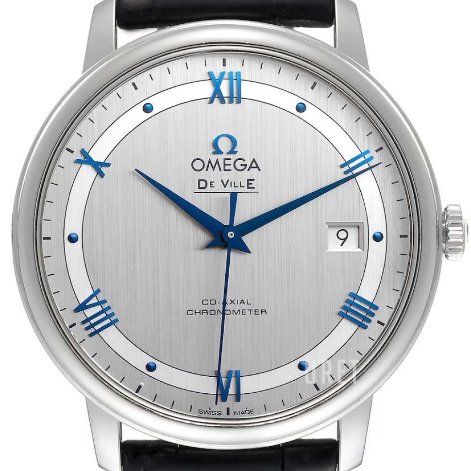 De Ville Prestige Co-Axial 39.5mm Silverfärgad/Läder Ø39.5 mm