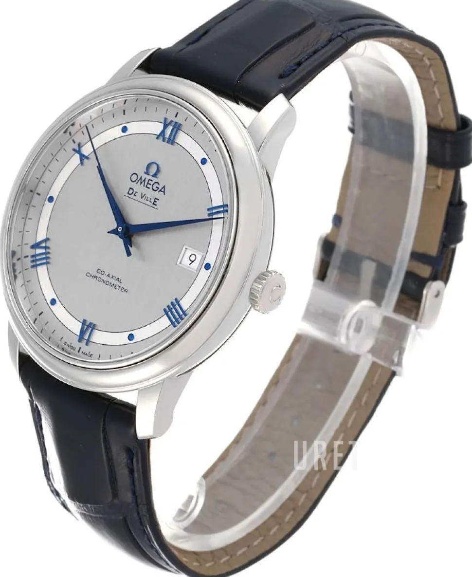 De Ville Prestige Co-Axial 39.5mm Silverfärgad/Läder Ø39.5 mm