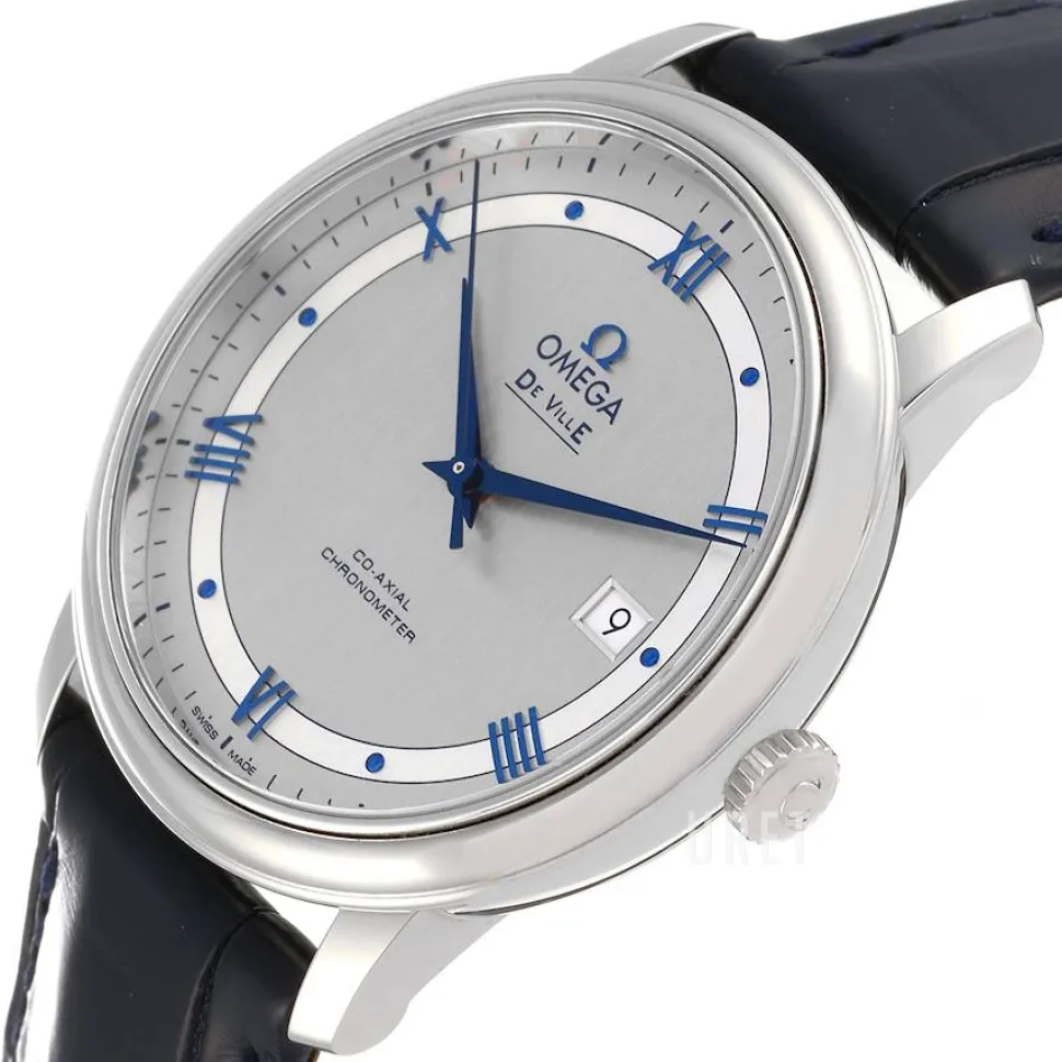 De Ville Prestige Co-Axial 39.5mm Silverfärgad/Läder Ø39.5 mm