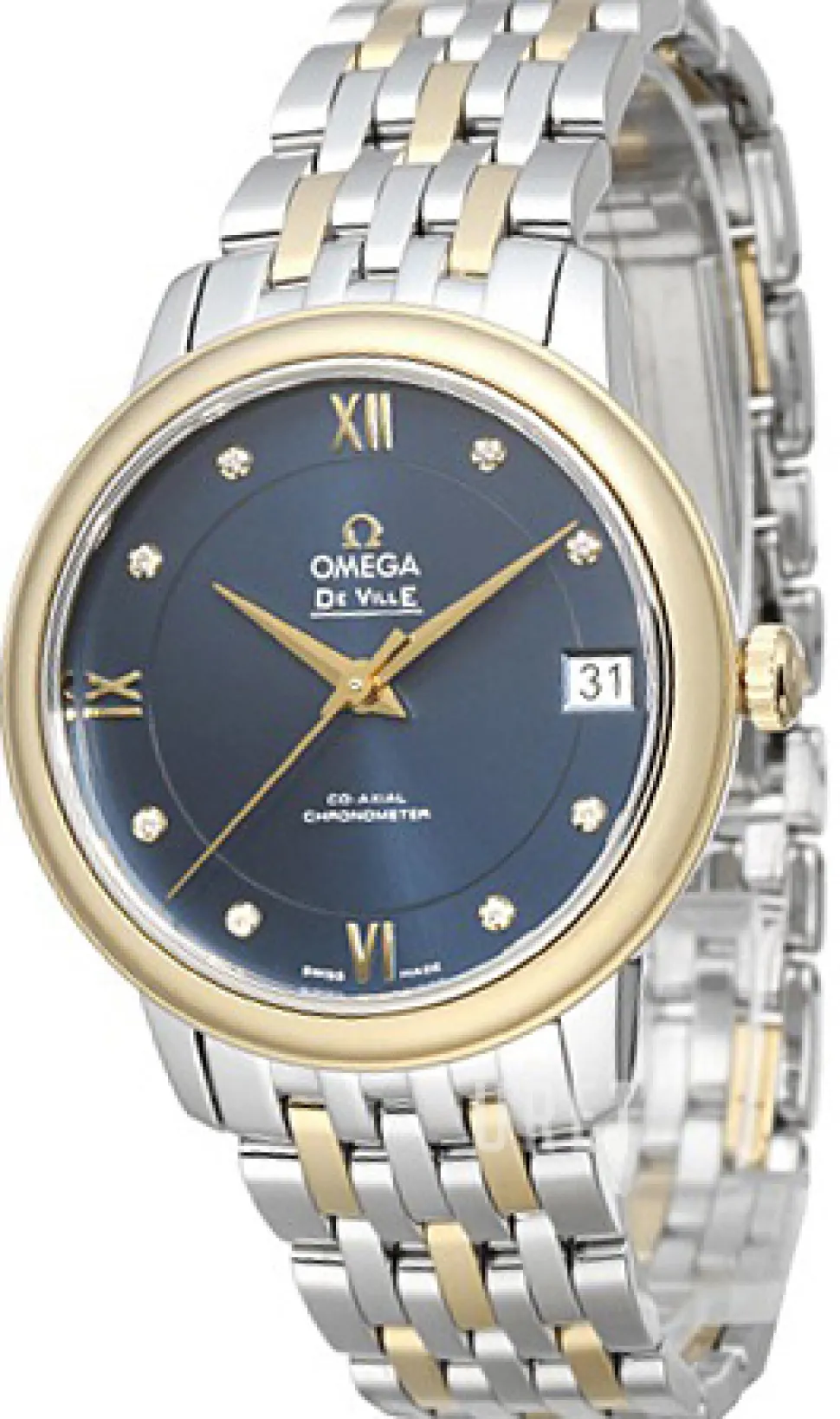 De Ville Prestige Co-Axial 32.7mm Blå/18 karat gult guld Ø32.7 mm