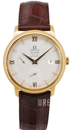 De Ville Prestige Co-Axial Power Reserve 39.5mm Silverfärgad/Läder Ø39.5 mm