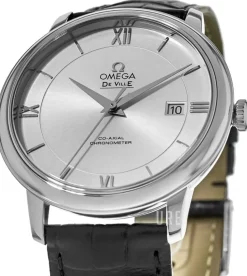 De Ville Prestige Co-Axial 39.5mm Silverfärgad/Läder Ø39.5 mm