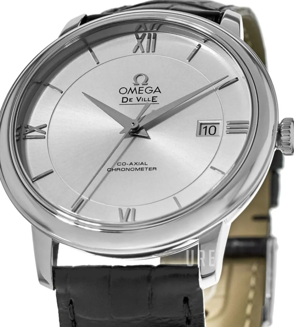De Ville Prestige Co-Axial 39.5mm Silverfärgad/Läder Ø39.5 mm