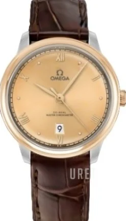 De Ville Prestige Guld/Läder Ø40 mm
