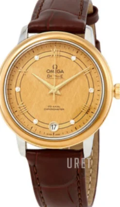 De Ville Prestige Guld/Läder Ø32.7 mm