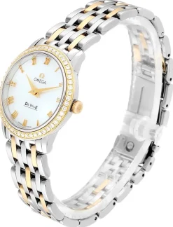 De Ville Prestige Quartz Vit/18 karat roséguld Ø27 mm