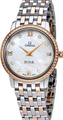 De Ville Prestige Quartz 27.4mm Vit/Stål Ø27.4 mm